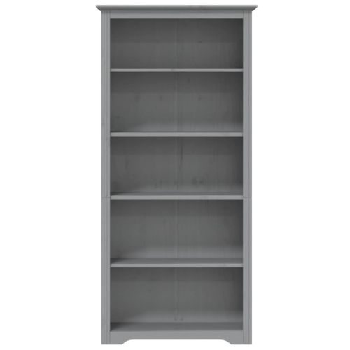 Етажерка за книги BODO сива 82x40x173 см бор масив 5 нива