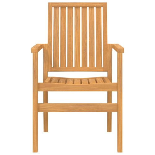 Стифиращи градински столове 2 бр 56,5x57,5x91 см тик масив