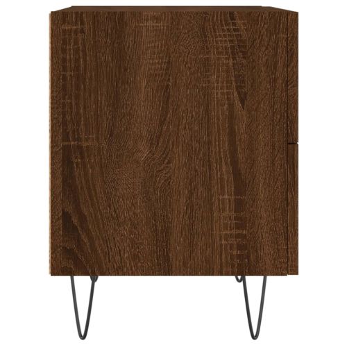Нощно шкафче кафяв дъб 40x35x47,5 см инженерно дърво