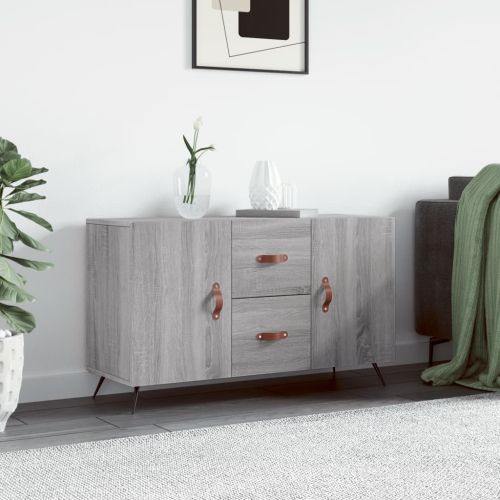 Сайдборд, Сив сонома, 100x36x60 см, инженерно дърво