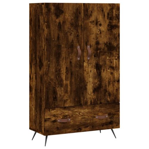 Висок шкаф, опушен дъб, 69,5x31x115 см, инженерно дърво