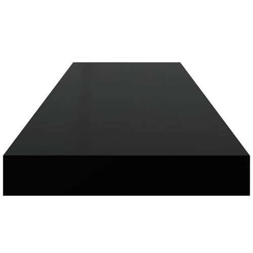 Окачени стенни рафтове, 4 бр, черни, 80x23,5x3,8 см, МДФ