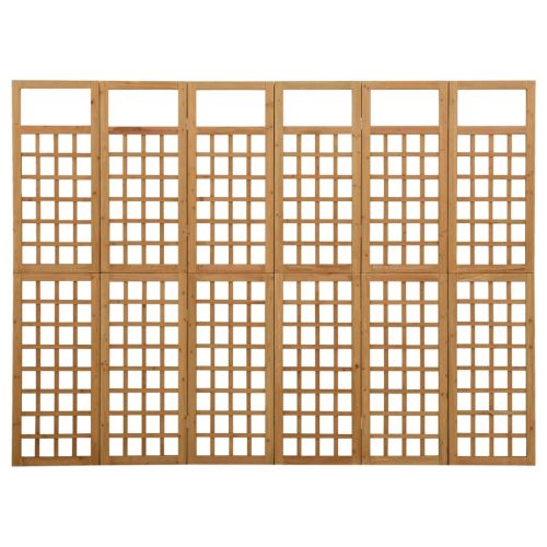 Параван за стая, 5 панела, масивна ела, 242,5x180 см