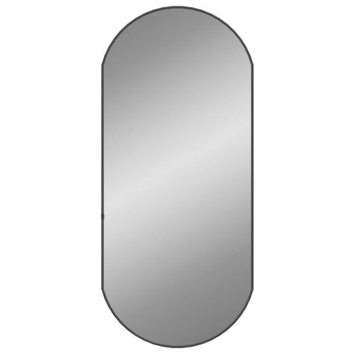 Стенно огледало черно 90x40 см овално