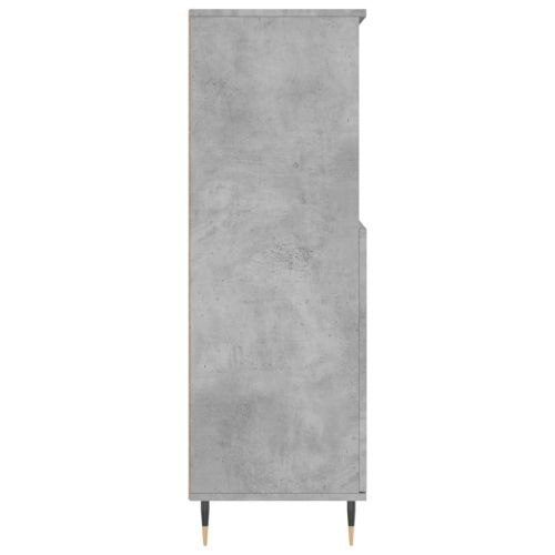 Висок шкаф, бетонно сив, 60x36x110 см, инженерно дърво