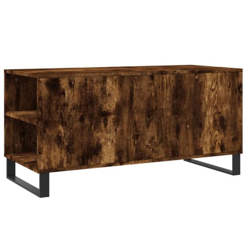 Кафе маса, опушен дъб, 102x44,5x50 см, инженерно дърво