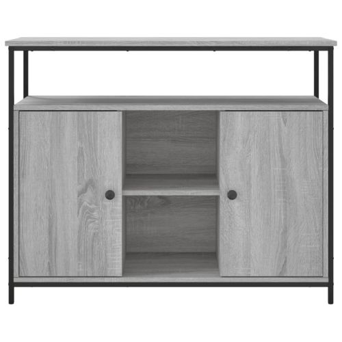 Сайдборд, сив сонома, 100x35x80 см, инженерно дърво