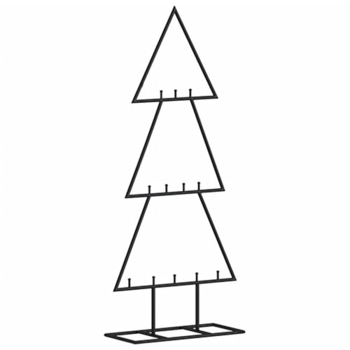 Метална коледна елха за декорация черна 60 см