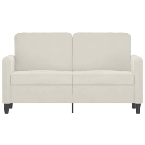 2-местен диван, кремав, 120 см, кадифе
