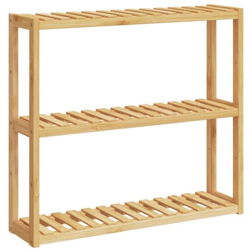 Етажерка за баня 3 нива, стенен, 60x15x54 см, бамбук