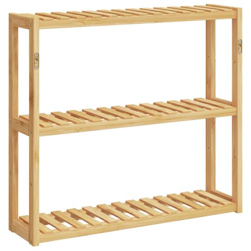 Етажерка за баня 3 нива, стенен, 60x15x54 см, бамбук
