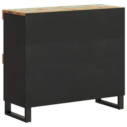 Страничен шкаф, 85x33x75 см, регенерирано дърво масив