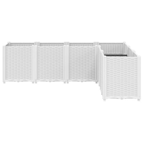 Градински сандък, бял, 160x120x53 см, PP