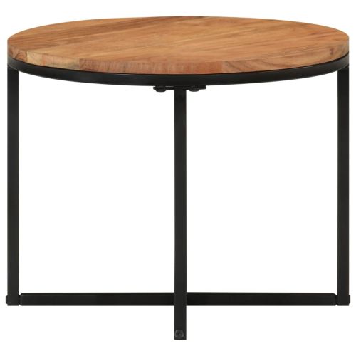 Маса за кафе 45x45x35 см акация масив и желязо