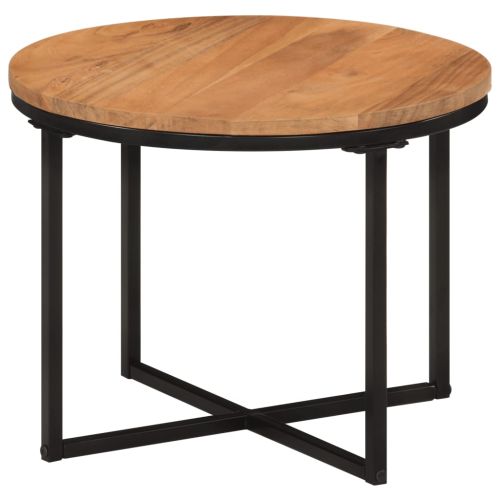 Маса за кафе 45x45x35 см акация масив и желязо