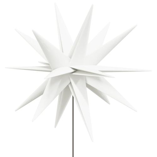Коледни лампи с шипове, 3 бр, LED, сгъваеми,бяла, 35 см