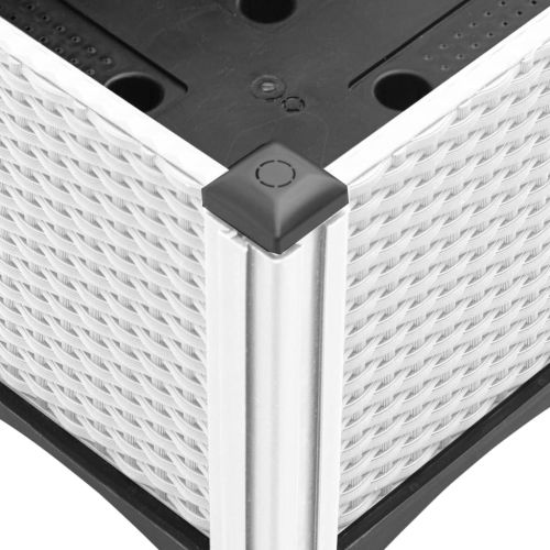Градинска кашпа с крака, бяла, 200x160x42 см, PP