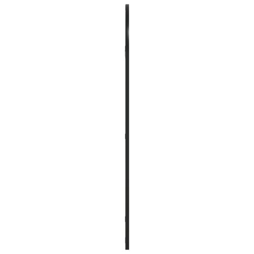 Стенно огледало, черно, 50x100 см, арка, желязо