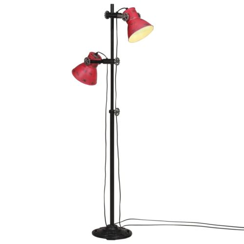 Подова лампа 25 W винтидж състарено червено 25x25x90/140 см E27