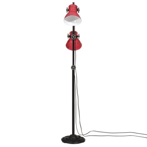 Подова лампа 25 W винтидж състарено червено 25x25x90/140 см E27