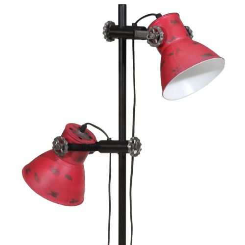 Подова лампа 25 W винтидж състарено червено 25x25x90/140 см E27