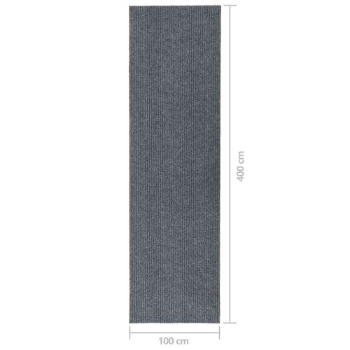 Абсорбиращо мръсотията килимче, 100x400 см, сиво