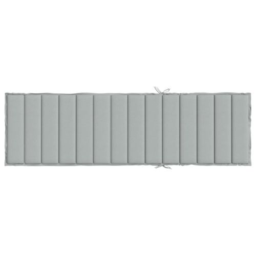 Шалте за шезлонг, меланж светлосиво, 200x60x4 см, плат