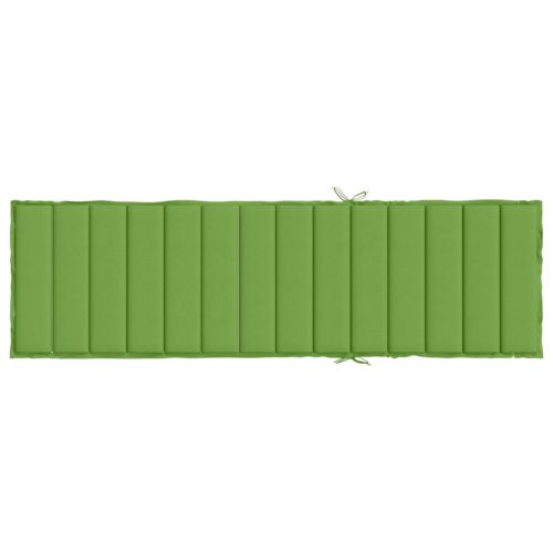 Шалте за шезлонг, меланж зелено, 200x60x4 см, плат