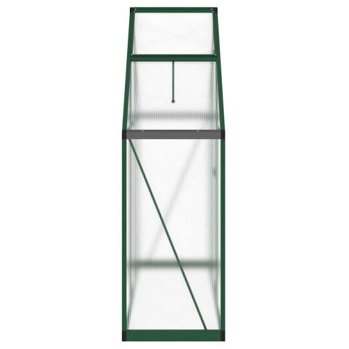Оранжерия с основа рамка зелен 169x58x195 см алуминий