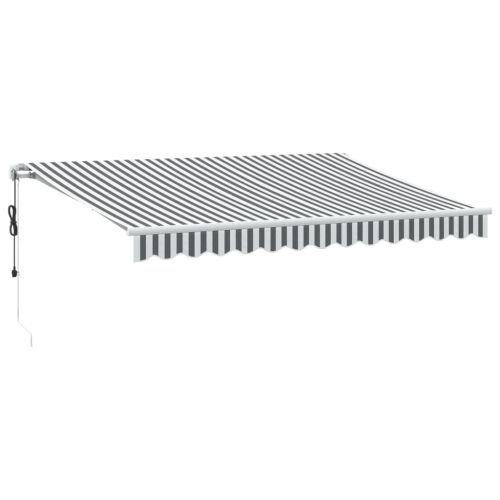 Автоматично прибираща се тента с LED антрацит и бял 350x250 см