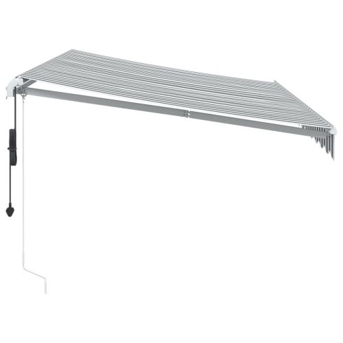 Автоматично прибираща се тента с LED антрацит и бял 350x250 см