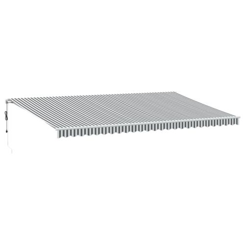 Автоматично прибираща се тента с LED антрацит и бял 600x350 см