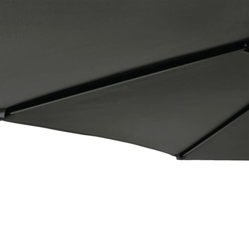 Градински чадър със стоманен прът, антрацит, 225x225x212 см
