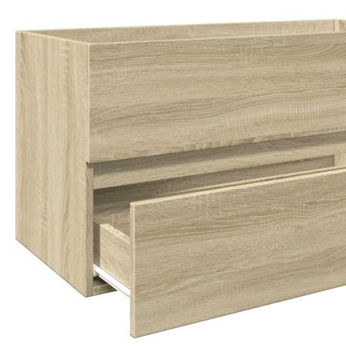 Долен шкаф за мивка, дъб сонома, 90x38,5x45 см, инженерно дърво