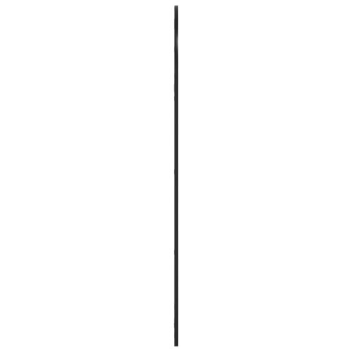 Стенно огледало, черно, 60x130 см, арка, желязо
