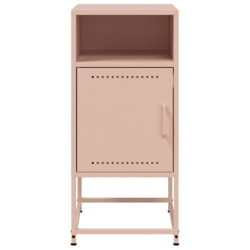 Нощни шкафчета 2 бр розов 36x39x78 см стомана