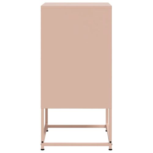 Нощни шкафчета 2 бр розов 36x39x78 см стомана