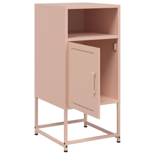 Нощни шкафчета 2 бр розов 36x39x78 см стомана