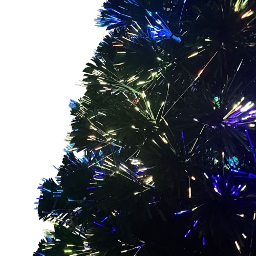 Изкуствена коледна елха със стойка зелена 240 см оптично влакно