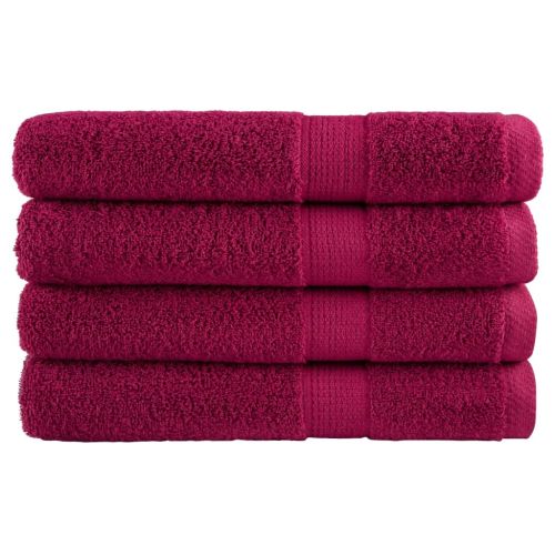 Премиум кърпи SOLUND 4 бр бордо 100x200 см 600 gsm