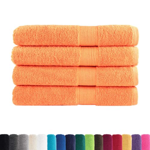 Премиум кърпи SOLUND 4 бр оранжеви 100x200 см 600 gsm