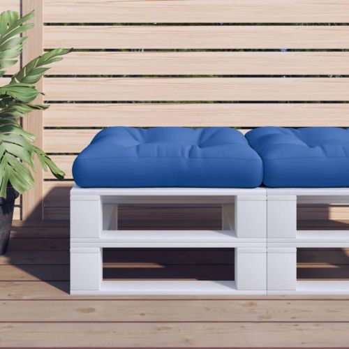 Палетна възглавница синя 58x58x10 см плат