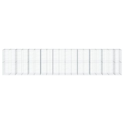 Габионна кошница с покритие, 950x100x200 см, поцинковано желязо