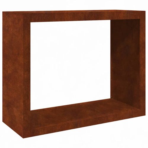 Стойка за дърва за огрев 100x40x80 cm Патинираща стомана