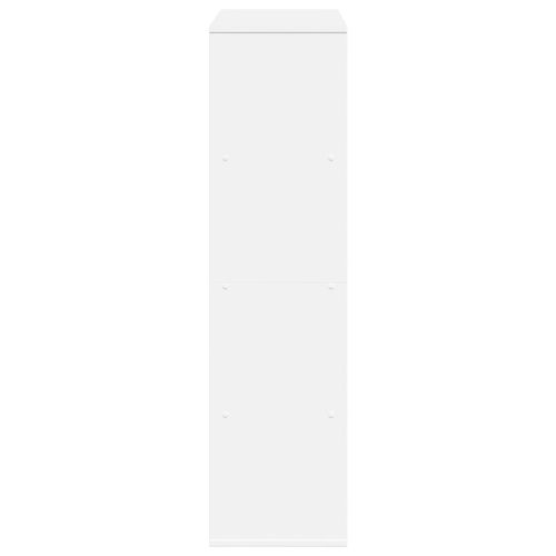 Библиотека, бяла, 100x33x125,5 см, инженерно дърво