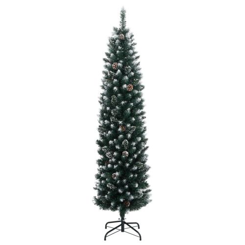 Изкуствена тънка коледна елха, 150 LED, 150 см