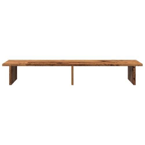 Поставка за монитор, старо дърво, 100x27x15 см, инженерно дърво