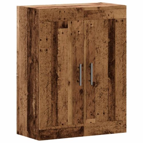 Стенен шкаф, старо дърво, 69,5x34x90 см, инженерно дърво