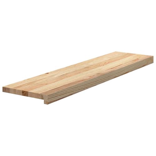 Стълбищни стъпала, 8 бр, 100x30x2 см, необработен масивен дъб