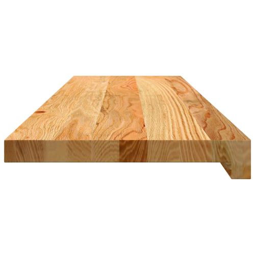Стълбищни стъпала, 4 бр, светлокафяви, 90x30x2 см, дъб масив